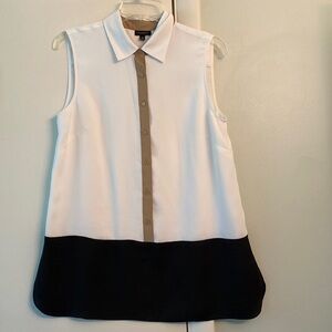 Talbots Color Block Sleeveless Blouse Women's Size Medium